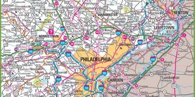 Philadelphia svæði kort