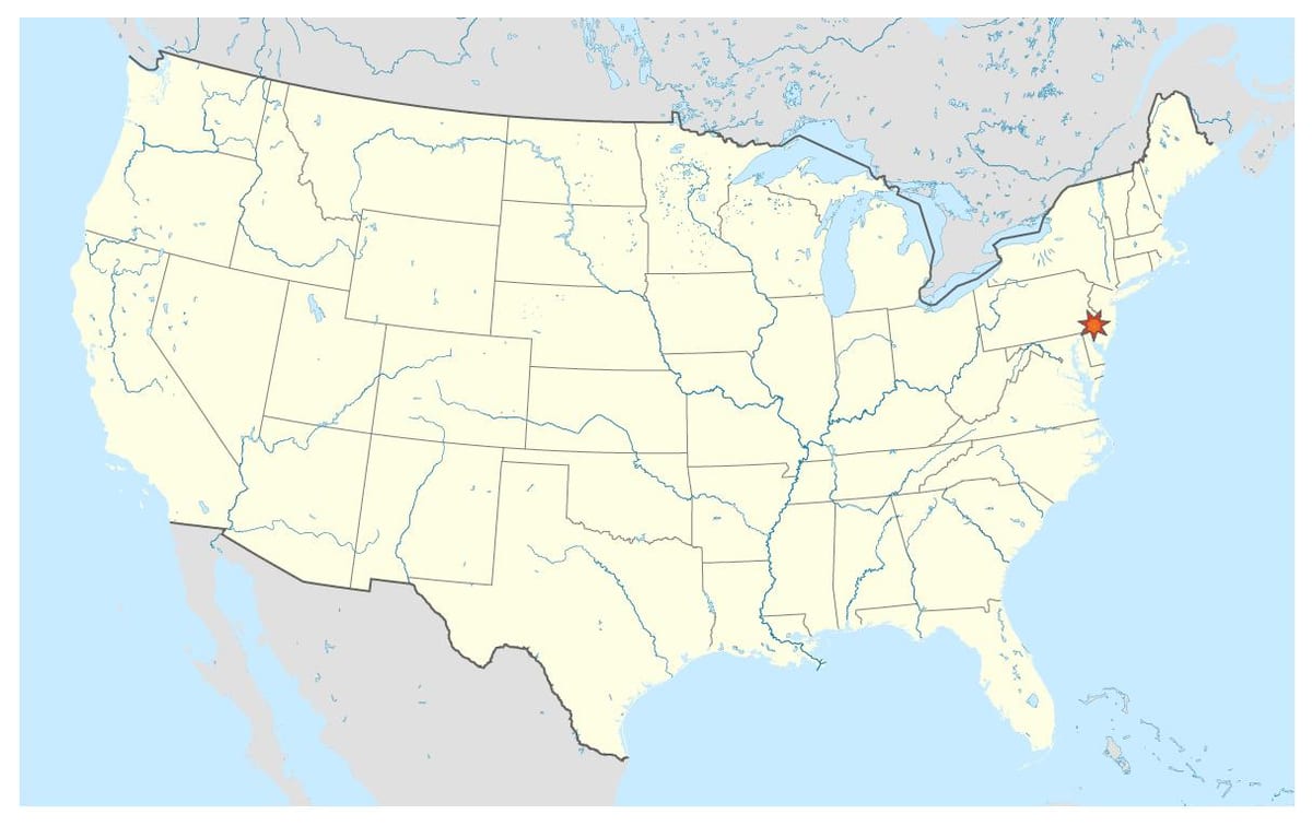 Philadelphia á heiminum kort